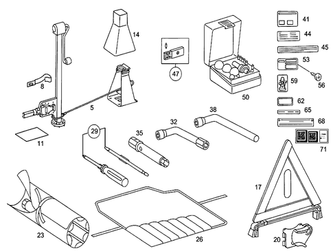 Tools and Accessories for 1989 Mercedes-Benz 190D #0