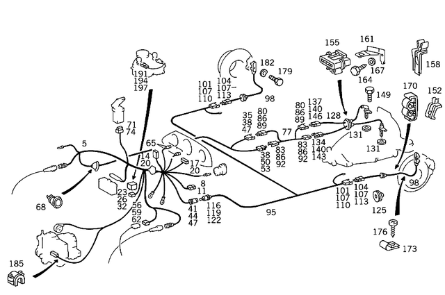 1265407513 - Electrical Equipment and Instruments: Wiring Harness for Mercedes-Benz: 560SEC, 560SEL Image image