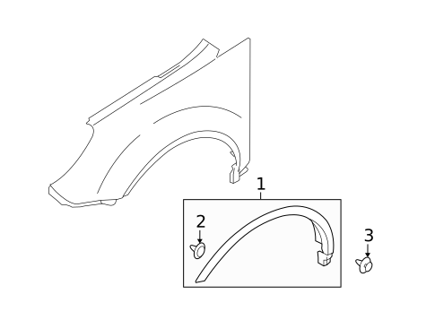 Exterior Trim - Fender for 2014 Subaru Tribeca #0