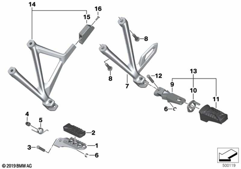 Footrests for 2018 BMW-Motorrad R 1200 GS #0