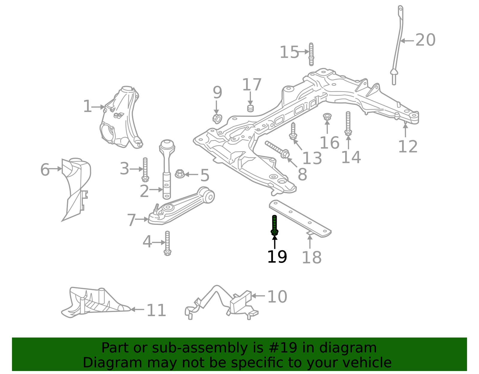 Support Brace Bolt - Porsche (N-107-141-01)