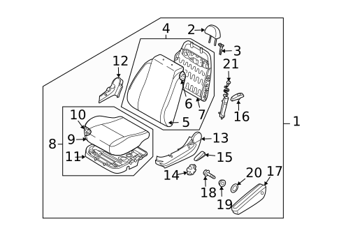 Front Seat Components for 2009 Pontiac G3 #0