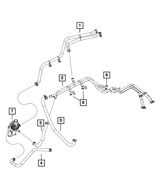 52014613AE - Air Conditioners and Heaters: Heater Supply And Return Hose for Mopar Image