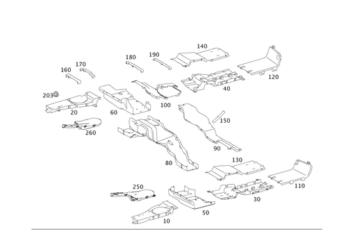 Cable Cover and Cable Ducts for 2011 Mercedes-Benz S550 #0