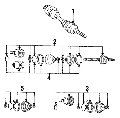Front Axle for 1990 Mazda MPV #0