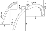 753953W0A01 - Body: Wheel Opening Molding for Honda: HR-V Image