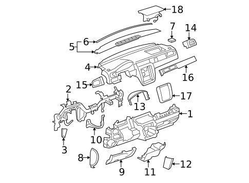 Instrument Panel for 2011 Chevrolet Silverado 3500 HD #8