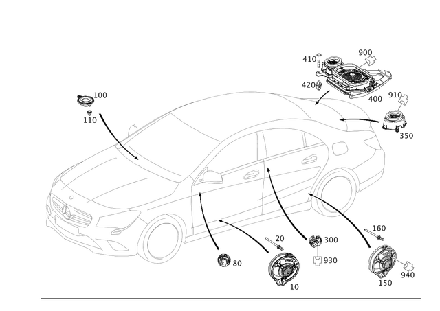172820060264 - Electrical System: Speaker for Mercedes-Benz Image image