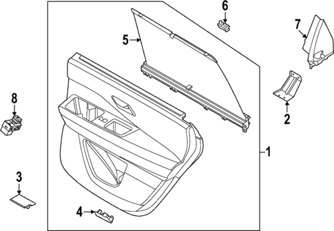 Interior Trim - Rear Door for 2025 Nissan Pathfinder #0