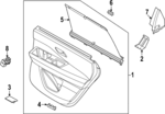 822936TA0D - : Cover Rear Door Corner Inner Left-hand for Nissan: Pathfinder Image