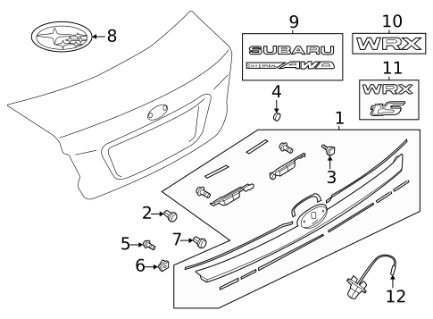 Exterior Trim - Trunk for 2024 Subaru WRX #0