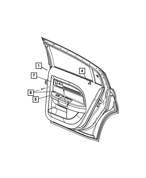 Door Trim Panels, Front and Rear for 2007 Chrysler Sebring #2