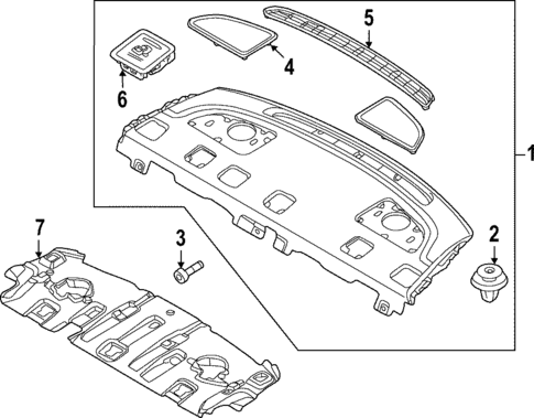 Package Shelf Trim for 2021 Genesis G70 #0