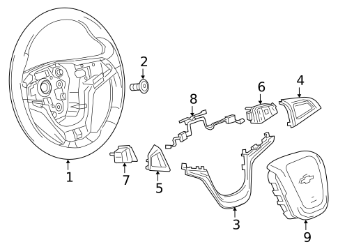 Steering Wheel & Trim for 2012 Chevrolet Caprice #1