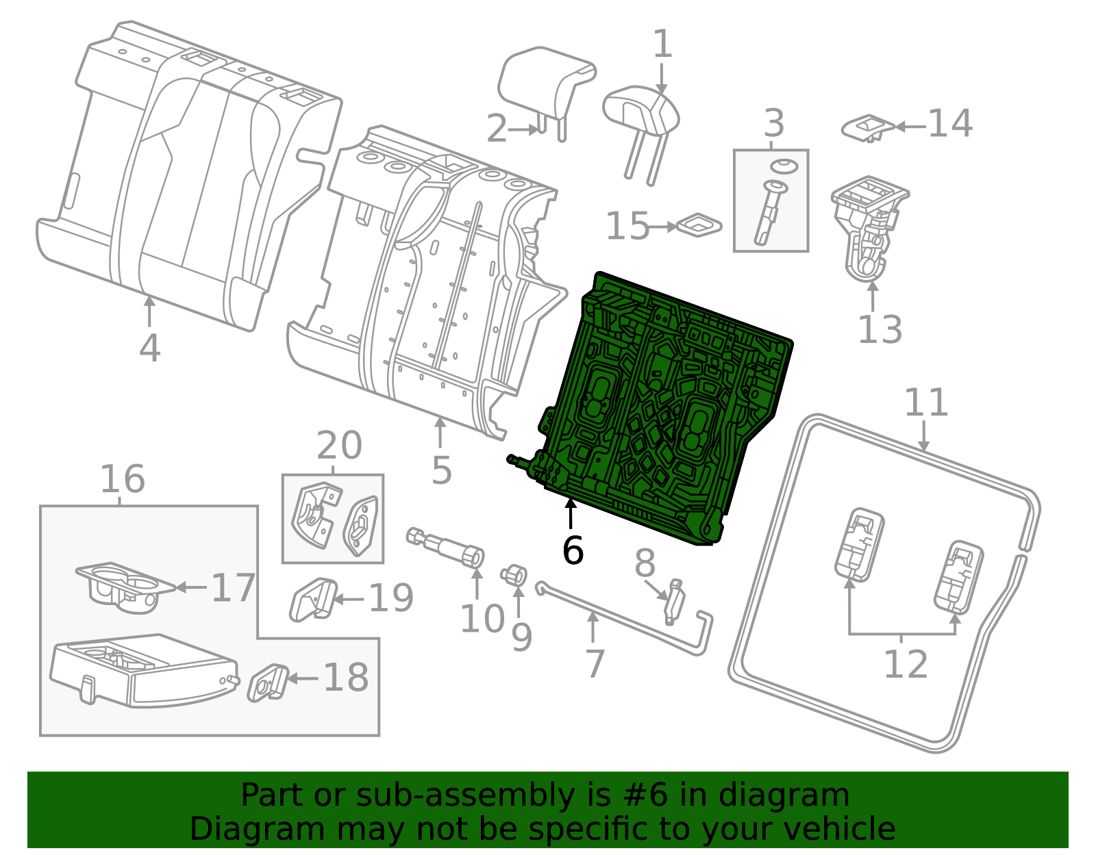 2024-2025 GM Seat Back Frame 85655437 | OEM Parts Online