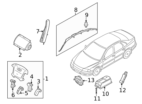 Air Bag Components for 2004 Volvo S60 #0