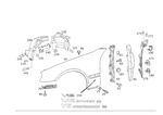 2158800218 - Attachment Parts: Fender, Front for Mercedes-Benz: CL500, CL55 AMG Image