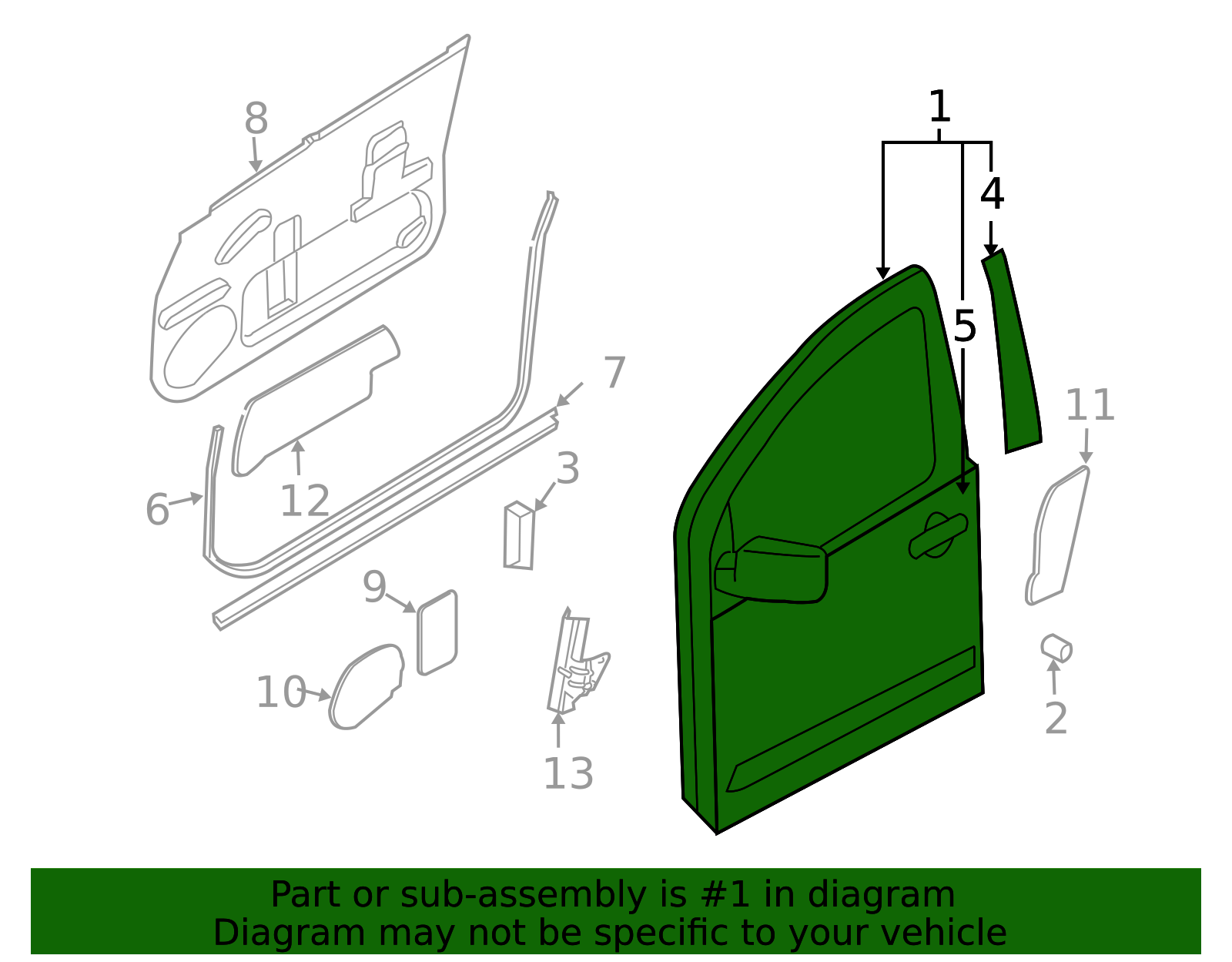 2005-2014 Nissan Door Shell - Driver's Side (LH) H0101-ZQ3MA