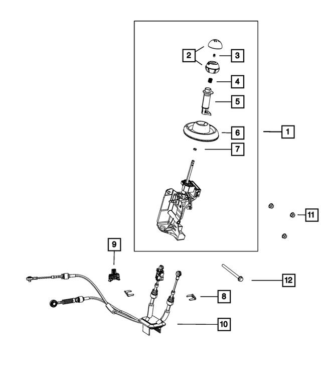 5106134AC - C514; 5-Speed; Manual Transaxle: Transmission Shifter for Mopar Image