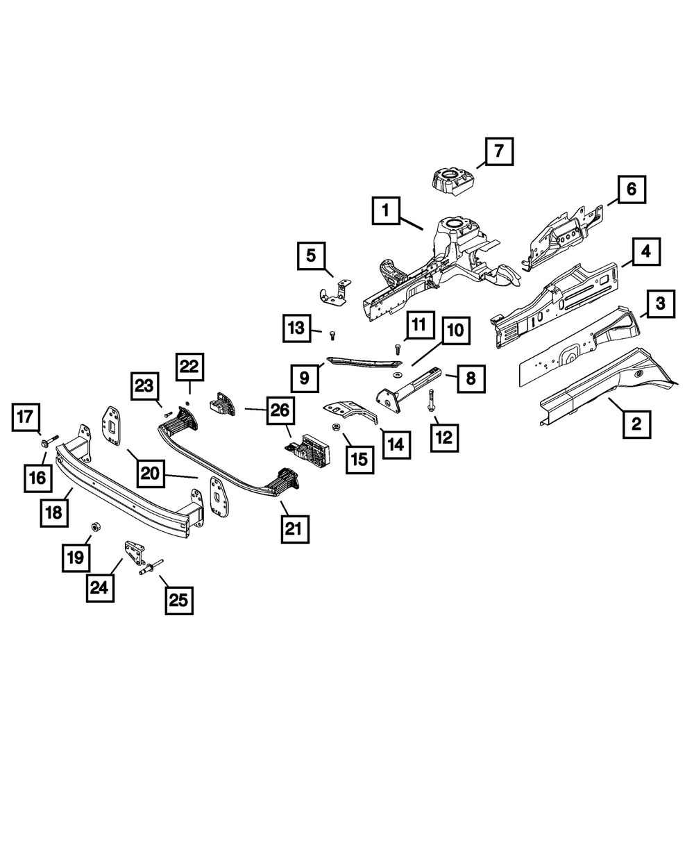 Front Energy Absorber, Left - Mopar (68326987AA)