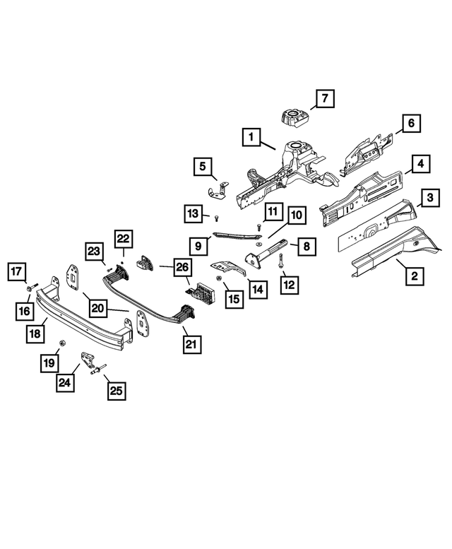 6106668AA - Frame, Bumper and Fascia: Washer for Mopar Image