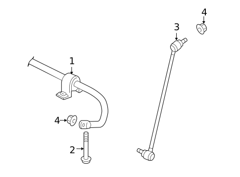 Stabilizer Bar & Components for 2015 Volkswagen CC #1