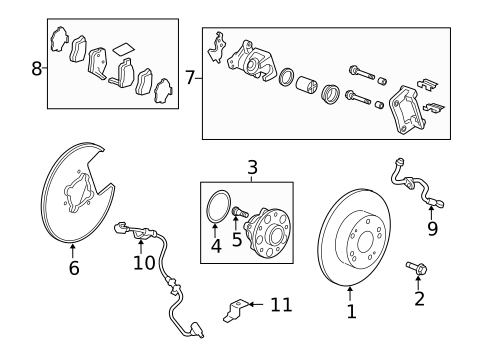 Rear Brakes for 2010 Honda Accord #1
