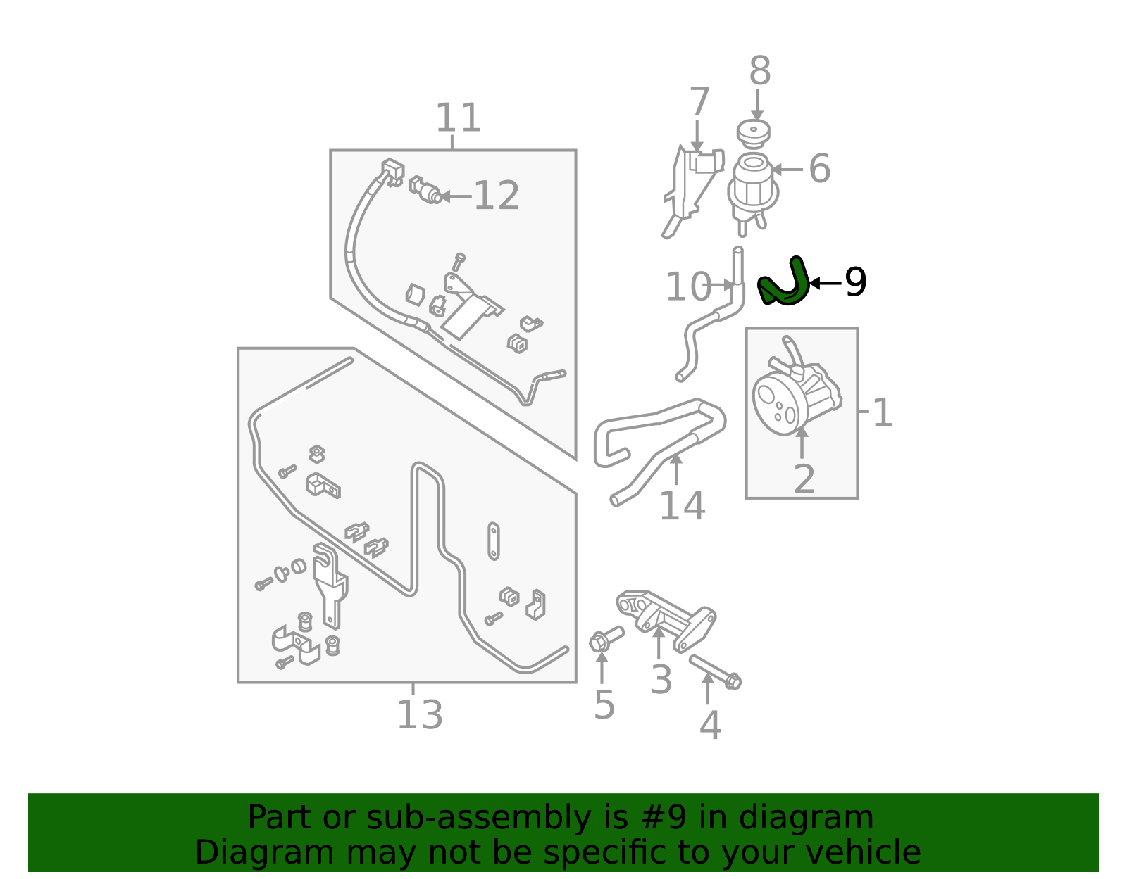 49717-EA200 - Power Steering Reservoir Hose 2005-2019 Nissan