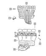 4884871AB - 2.4L Gas; Engine: Throttle Body Support Bracket for Mopar Image