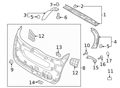 Interior Trim for 2019 Kia Sorento #0