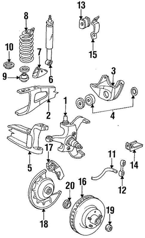 Stabilizer Bar & Components for 1995 Ford F-250 #1