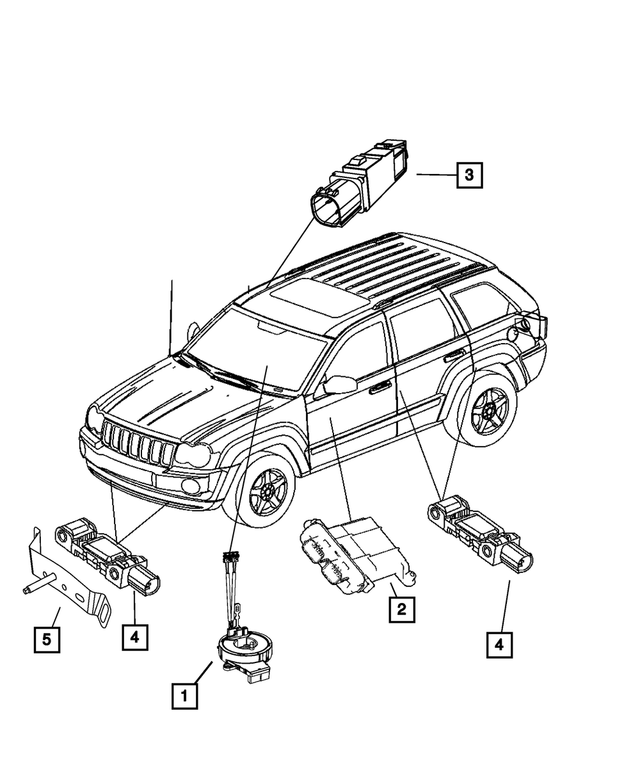 68339336AB - Restraints: Steering Column Control Module Clockspring for Mopar Image