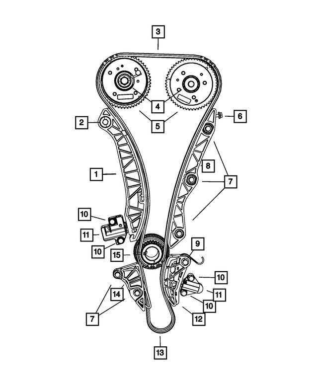 6509007AA - 2.0L Gas; Engine: Hex Flange Head Bolt, Mounting for Mopar Image