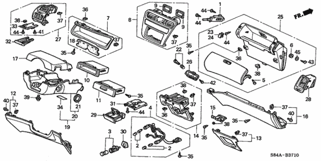 Instrument Panel Garnish for 2002 Honda Accord #0