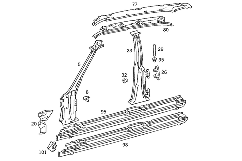 Side Panels for 1991 Mercedes-Benz 300SE #0