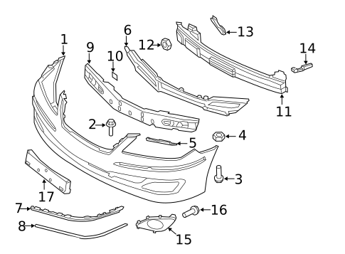 Bumper & Components - Front for 2011 Hyundai Azera #0