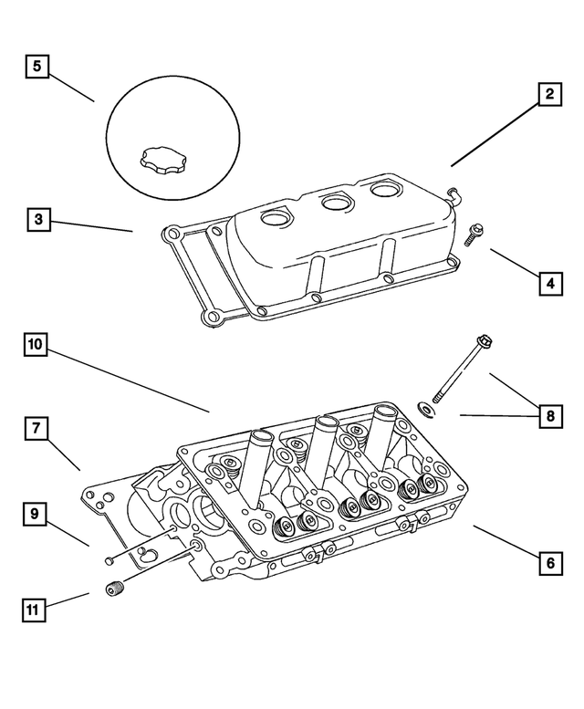 4792098 - Engine 3.2L Six Cylinder: Cylinder Head Cover, Right for Mopar Image