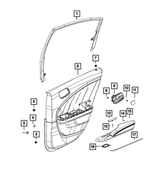 6RA395X9AA - : Rear Door Trim Panel Assembly, Left for Mopar Image