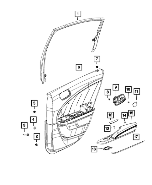 Door Trim Panels-Front and Rear for 2019 Dodge Charger #0