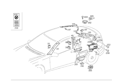 Paneling for a, B, C and D-Pillars for 2005 Mercedes-Benz C230 #0
