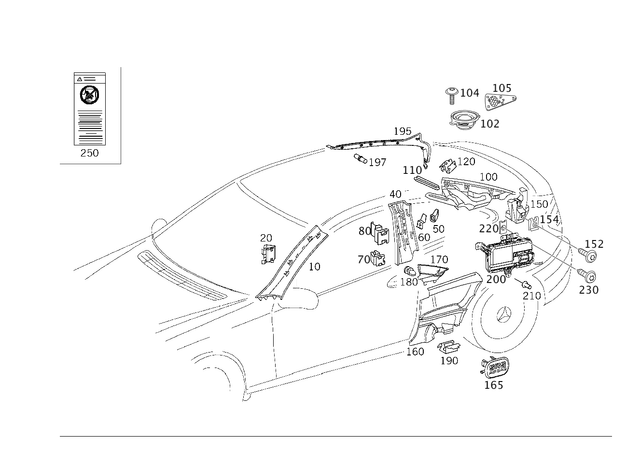 2038205602 - Covering and Lining: Speaker for Mercedes-Benz Image image
