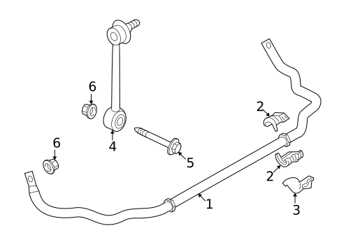 Stabilizer Bar & Components for 2008 Volkswagen Touareg #0