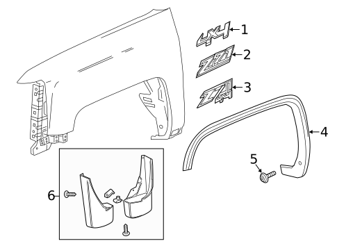 Exterior Trim - Fender for 2017 GMC Sierra 1500 #0