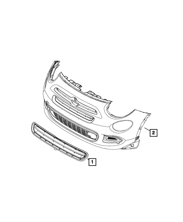 6VN58LXHAA - Exterior Ornamentation: Radiator Grille for Fiat: 500X Image