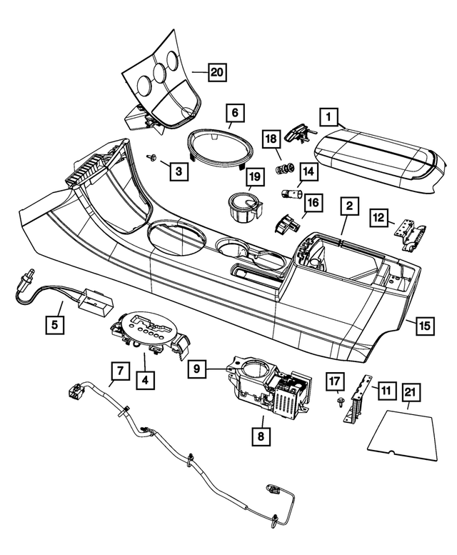 1GM732T1AA - Interior Trim: Console Armrest for Mopar Image image