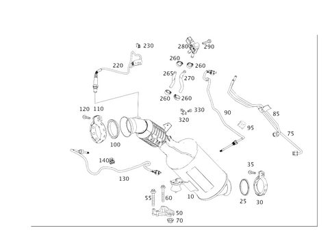 Exhaust System for Four-Cylinder Diesel Vehicles for 2017 Mercedes-Benz S550e #0
