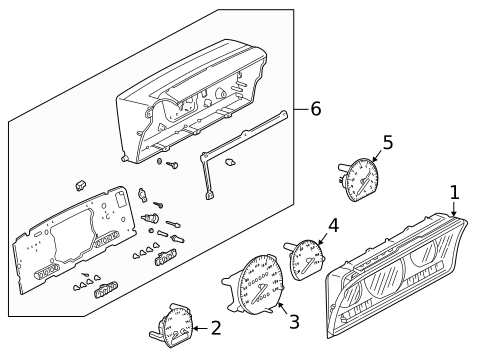 Cluster & Switches for 1995 Volkswagen EuroVan #0