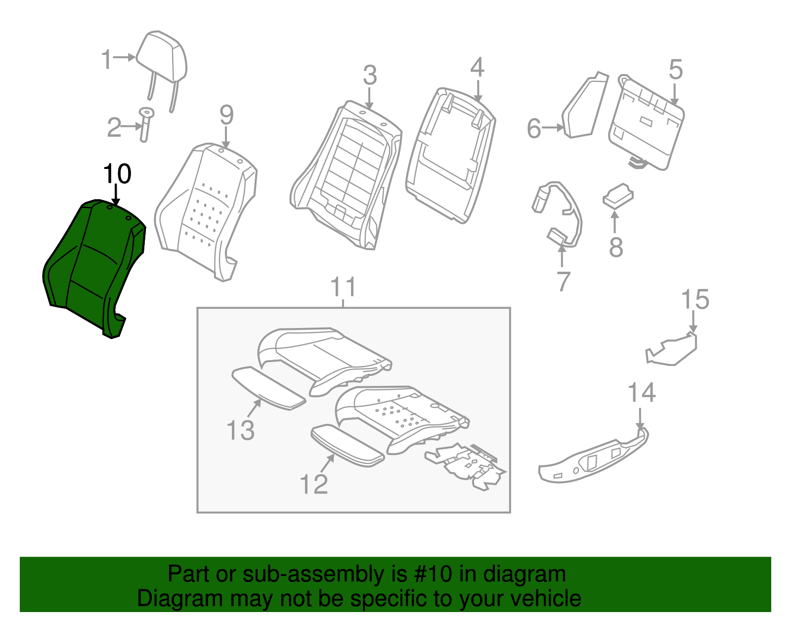 Seat Back Cover (52-10-7-247-320)