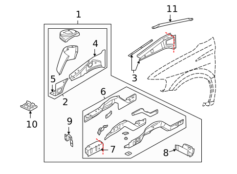 Structural Components & Rails for 2001 Chevrolet Venture #0
