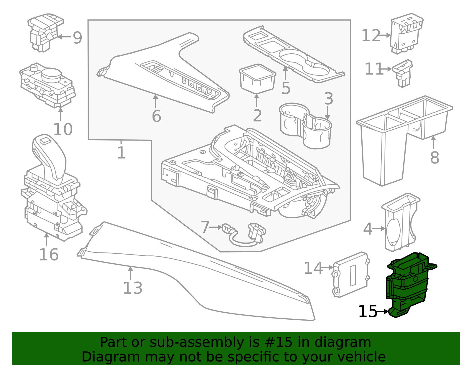 2021-2024 Cadillac Wireless Charging System Module Bracket 84679422 ...
